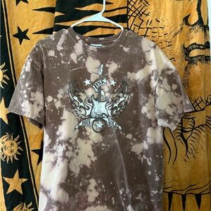 Brown Tie-Dye Graphic T-Shirt